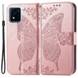 Etui z klapką do Vivo Y01, Butterfly, różowe
