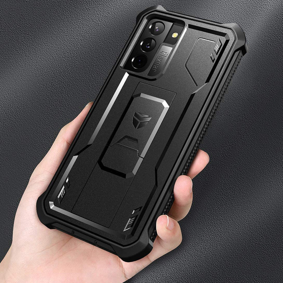 Etui pancerne do Samsung Galaxy S21, Dexnor Full Body, czarne
