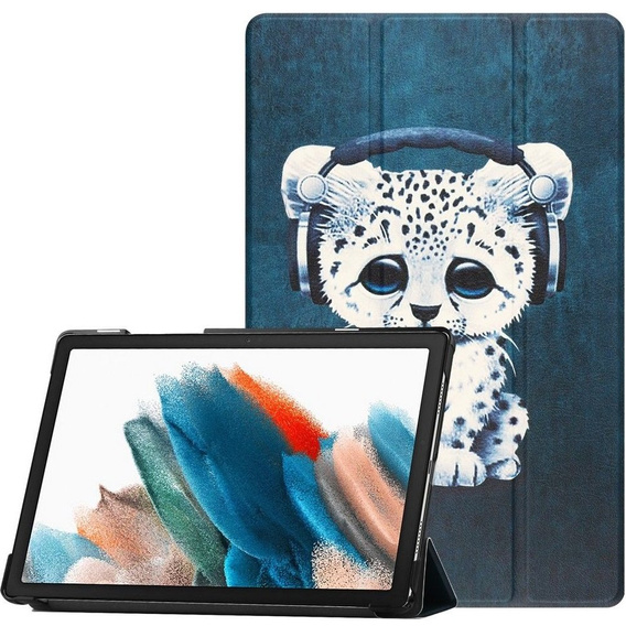 Etui do Samsung Galaxy TAB A8 10.5 X200 / X205, Smartcase, sad cat