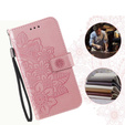 Etui z klapką do Xiaomi Redmi Note 13 5G, Mandala, różowe rose gold