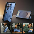 Etui do Samsung Galaxy S25 Ultra, Tongate MECH Series, Klips do paska, niebieskie
