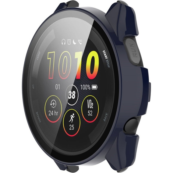 2w1 Etui + Szkło Hartowane do Garmin Forerunner 265, Granatowe