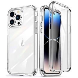Etui do iPhone 14 Pro, Shockproof, z folią, przezroczyste