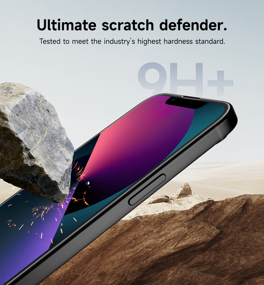 2x SURITCH Szkło Hartowane do iPhone 16e / 14 / 13 Pro, przezroczyste