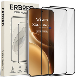 2x Szkło Hartowane do Vivo X300 Pro, ERBORD 3D pełne, szybka na cały ekran