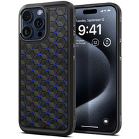 Etui Spigen do iPhone 15 Pro Max, Cryo Armor, Czarne Niebieskie