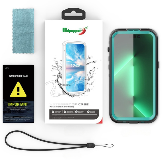 Etui Redpepper Dot+ do iPhone 14 Pro, Wodoszczelne, Blue