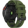 Pasek Silikonowy do Garmin Fenix 5X/6X/7X, Zielony / Czarny
