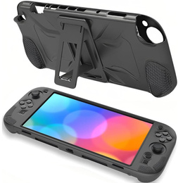 Silikonowe etui z podstawką do Nintendo Switch 2 – antypoślizgowe, odporne na wstrząsy - czarne