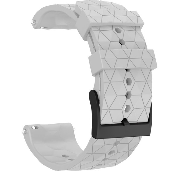 Pasek Rhombic Grain do zegarka Suunto 9, White