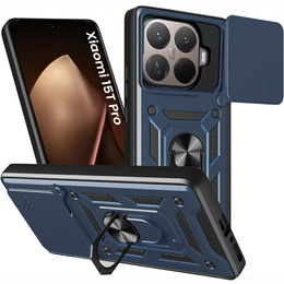 Etui pancerne do Xiaomi 15T Pro, CamShield Slide, niebieskie