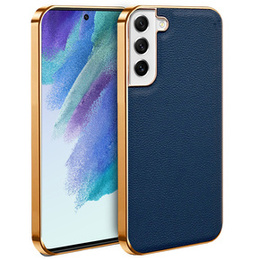 Etui do Samsung Galaxy S21, Cowhide Leather, niebieskie