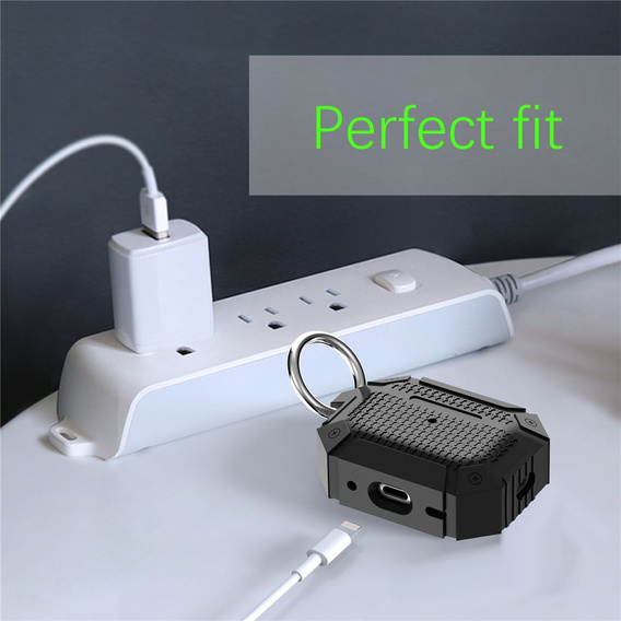 Etui ochronne do AirPods Pro 3 z karabińczykiem - czarne