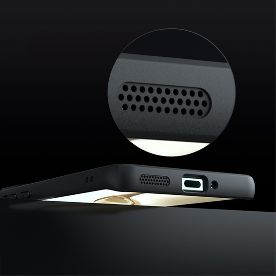 Etui matowe do Honor 200 Pro 5G – transparentne, czarne, z powłoką Soft Touch