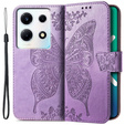 Etui z klapką do Infinix Note 30 VIP, Butterfly, fioletowe