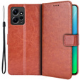 Etui z klapką do Xiaomi Redmi Note 12 4G, Crazy Horse Wallet, brązowe