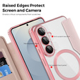 Etui z klapką do Samsung Galaxy S26 Plus, RFID Wallet MagSafe z ochroną aparatu, różowe