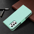 Etui Litchi Wallet with Strap do Samsung Galaxy A53 5G, Green
