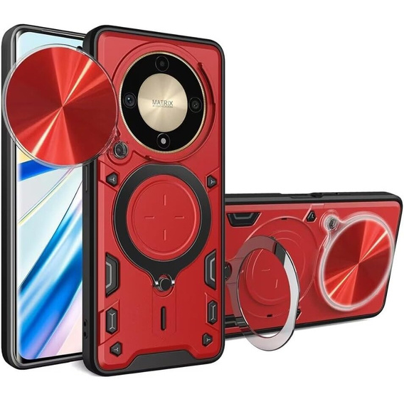 Etui pancerne do Honor Magic 6 Lite 5G, CamShield Slide, czerwone