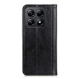 Etui do Xiaomi 14T, Wallet Litchi Leather, czarne