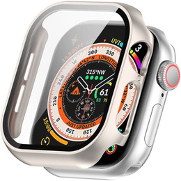 2w1 Etui + Szkło Hartowane do Apple Watch 10/11 42MM, Beżowe