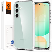 Etui Spigen do Samsung Galaxy S24 FE, Ultra Hybrid, przezroczyste + Szkło hartowane