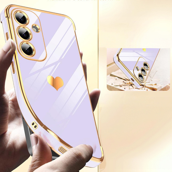 Etui do Samsung Galaxy S26 Plus, Electro heart, fioletowe