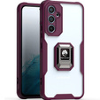 Etui do Samsung Galaxy A54 5G, pancerne z podstawką, bordowe