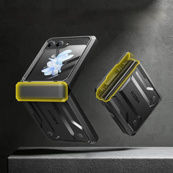 Etui do Samsung Galaxy Z Flip7 FE / Z Flip6, Tongate MECH Series, czarne
