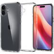 Etui Spigen do iPhone 16 Plus, Ultra Hybrid, przezroczyste + Szkło Hartowane 9H