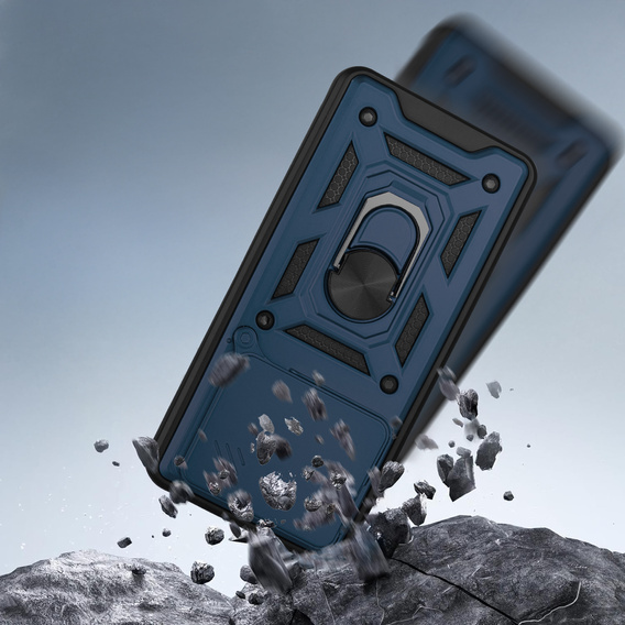 Etui pancerne do Motorola Edge 70, CamShield Slide, niebieskie