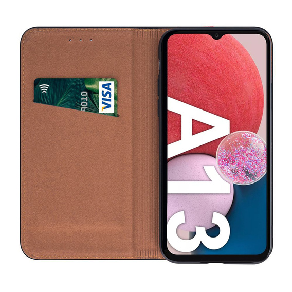 Skórzane Etui Wallet do Samsung Galaxy A13 4G, Black