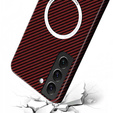 Etui do Samsung Galaxy S23, Magsafe Slim Carbon, czerwone