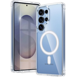 Etui do Samsung Galaxy S25 Ultra, Fusion Hybrid, do MagSafe, przezroczyste + Szkło 9H na ekran