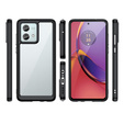 Etui do Motorola Moto G84 5G, Fusion Hybrid, przezroczyste / czarne