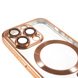 Zestaw Etui do iPhone 13 Pro, MagSafe Hybrid, złote + Szkło