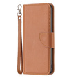 Etui z klapką do Nokia G11 / G21, Litchi Wallet Case, brązowe