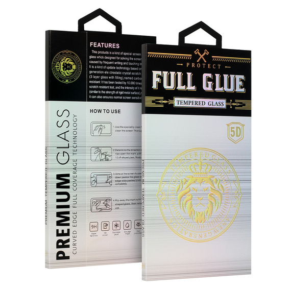 Szkło hartowane Full Glue 5D do iPhone 17 Pro – czarne