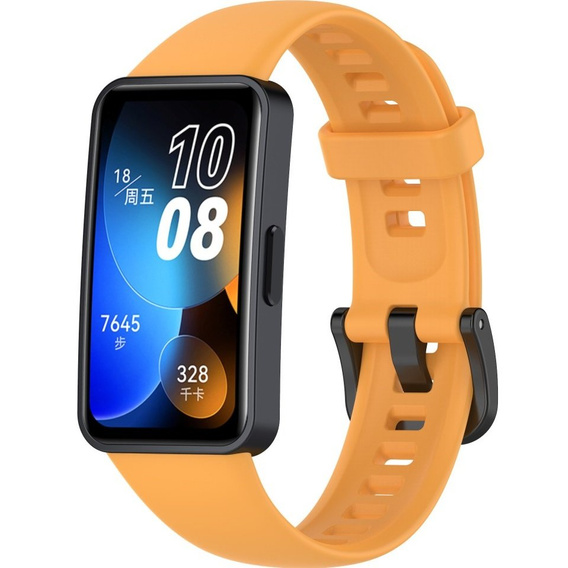 Pasek Silikonowy do Huawei Band 8 / Huawei Band 9 / Huawei Band 10, Żółty