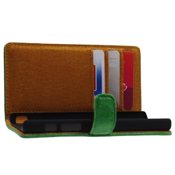 SHTL Etui Genuine Leather Wallet Case do Sony Xperia Z5 Compact - Green