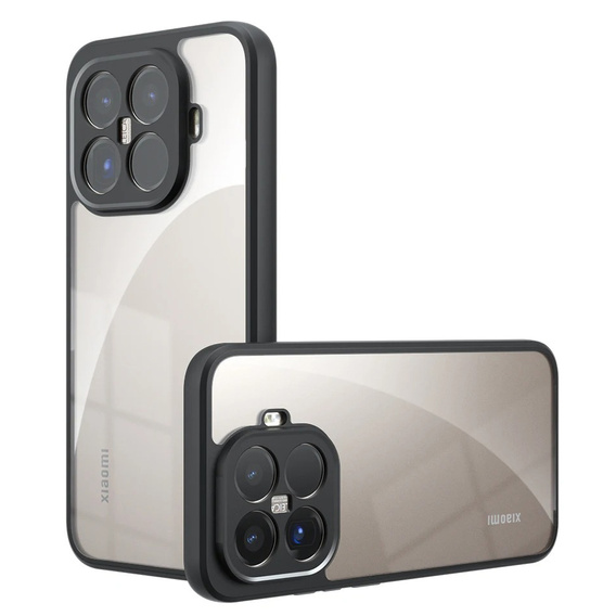 Etui do Xiaomi 15T Pro, Fusion Hybrid, przezroczyste z czarną ramką