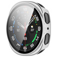 2w1 Etui + Szkło Hartowane do Samsung Galaxy Watch 8 44mm, Srebrne