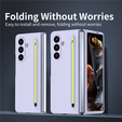 Etui ze szkłem i rysikiem do Samsung Galaxy Z Fold7 – fioletowe