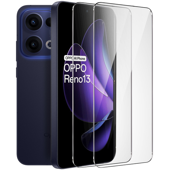 2x Szkło Hartowane do Oppo Reno 13, ERBORD 9H Hard Glass, szybka