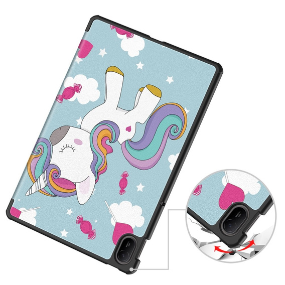 Etui do Huawei MatePad SE 11" 2024, Smartcase, unicorn