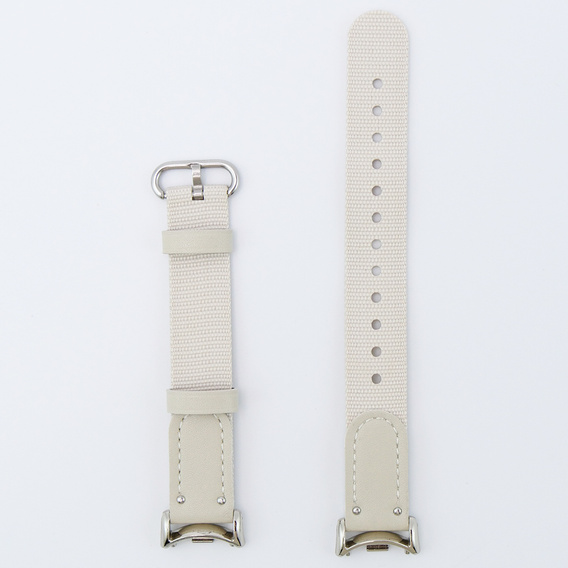 Pasek nylonowy do Xiaomi Smart Band 10 / 9 / 8, Beżowy
