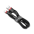 Baseus Cafule – kabel USB-A do Lightning 0,5 m 2,4A - czerwono-czarny