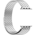 Stalowa Bransoleta do Apple Watch 1/2/3/4/5/6/7/8/9/10/11/SE Ultra 1/2/3 42/44/45/46/49mm, Srebrna