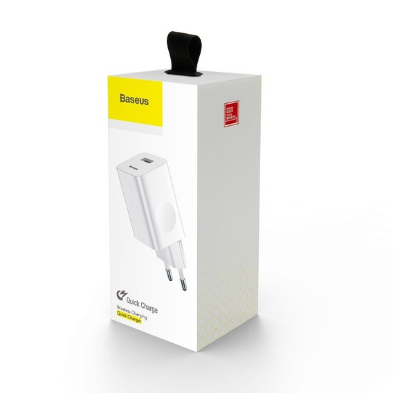 Baseus QC 3.0 – ładowarka sieciowa USB-A 24W, biała
