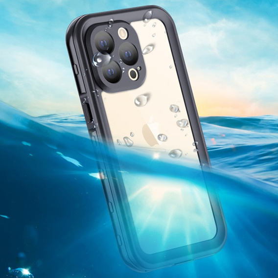 Etui Wodoodporne IP68 do iPhone 13 Pro, SHELLBOX, czarne